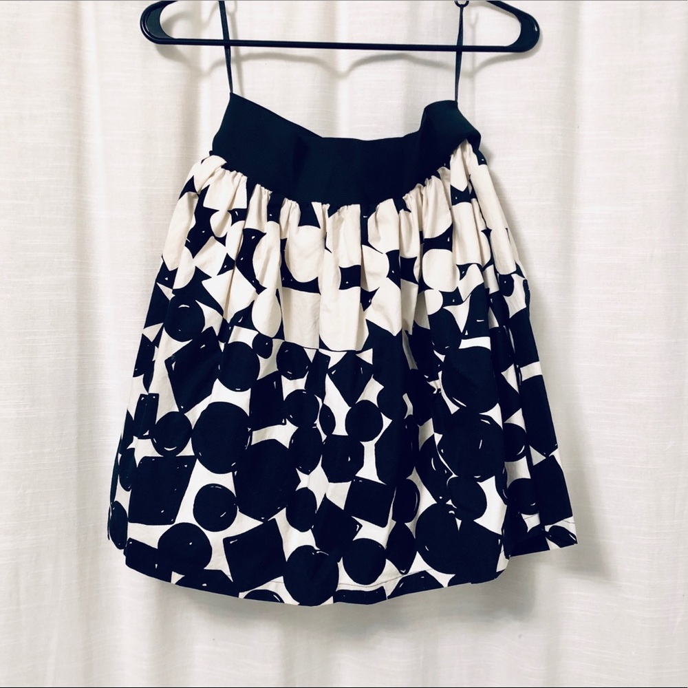 Anthologies Black and White Geometry Gem Skirt